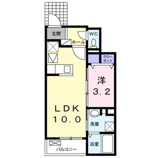 ウォーターフロントB【1階】の間取り
