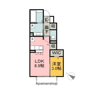 フローラⅡ三園【1階】の間取り