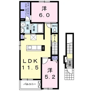 フォンテーヌ・イー【2階】の間取り