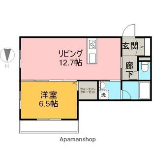 コンフォート石坂【201号室】の間取り