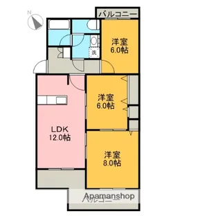 ベストハイツ岳陽 Ⅱ【206号室】の間取り
