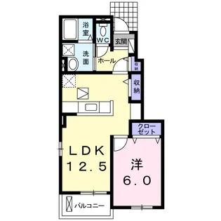 クレイドルⅡ【1階】の間取り