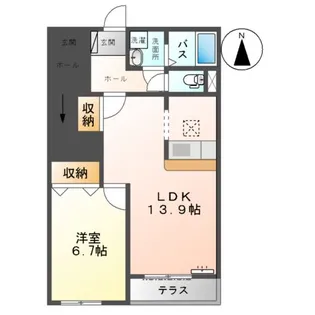FLORE CLAIRE(フロール・クレール)【1階】の間取り
