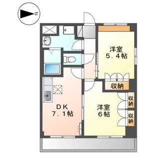 ハイツ・サンドヒルズ【1階】の間取り