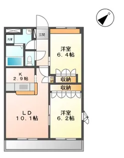 フラワー小林【2階】の間取り