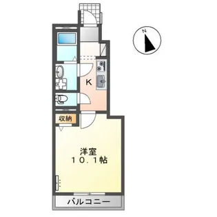 1Kの間取り画像