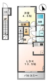 エバープレイス【203号室】の間取り