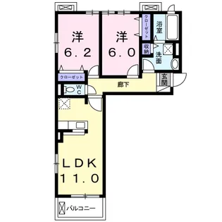 グランドソレイユ【2階】の間取り