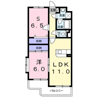 クレイドル【1階】の間取り