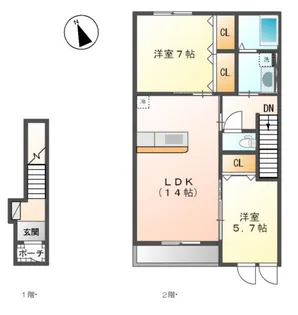 サイフィス【2階】の間取り