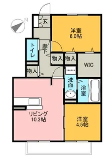 ヴィラージュ【1階】の間取り