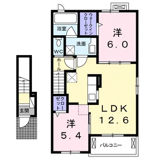 ロジエ Ⅱ【203号室】の間取り