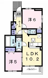 アドラブール・コートⅥ【1階】の間取り