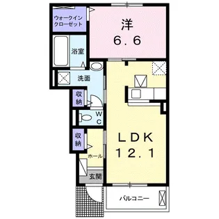 グッドゼファー【1階】の間取り