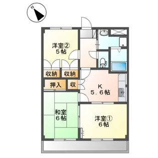 エトワール横割【1階】の間取り