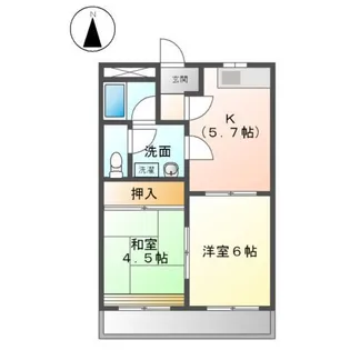 ダンサプリメーロ【00105号室】の間取り