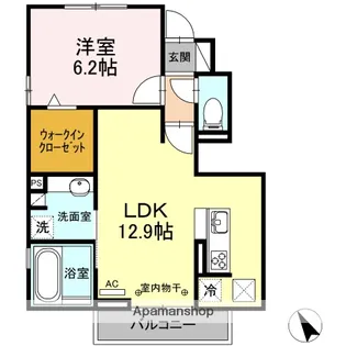 カーサ・カミリアⅡ【1階】の間取り