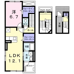 グレイス松富Ⅲ【3階】の間取り