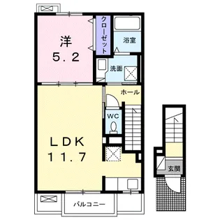 ソレアードナカノ Ⅲ【2階】の間取り