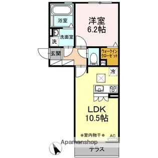 クレスト中野【1階】の間取り
