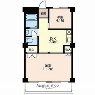 宮本ビル【30C号室】の間取り