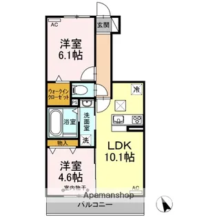 ハイム ルーエ厚原東 A棟【1階】の間取り