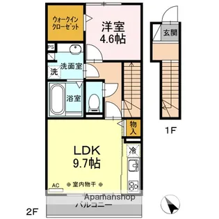 ハイム ルーエ厚原東 C棟【2階】の間取り