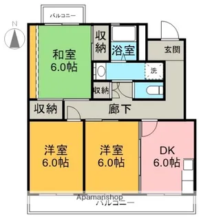 静岡県富士市松本【マンション】の間取り