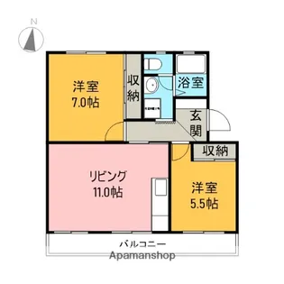 ブランローゼ【302号室】の間取り