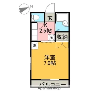 栢森ハイツB【201号室】の間取り