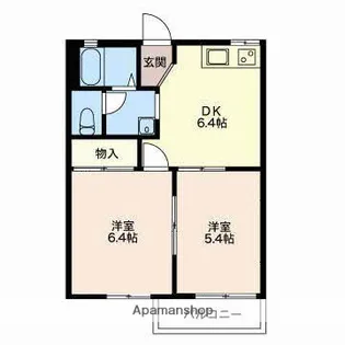 ビーフリー佐野AB【A202号室】の間取り