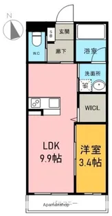 カステッロMIYASHIMAⅡ【102号室】の間取り
