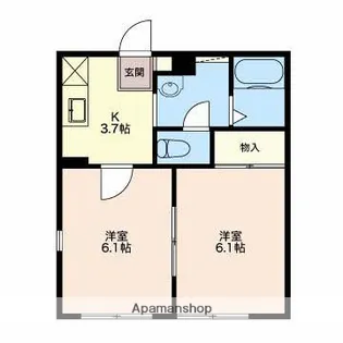 グリーンハイツシミズA棟【1階】の間取り