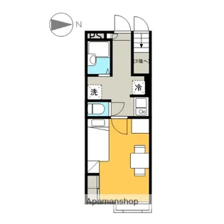 ボヌールK・M【109号室】の間取り