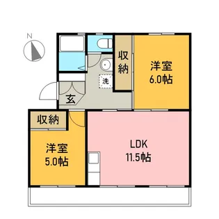 リトルマーシュA【3階】の間取り