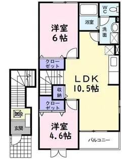 サンピアラ【202号室】の間取り