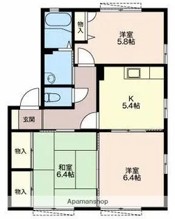 ラコリーナA【1階】の間取り