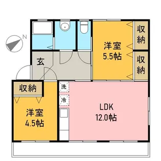 リクラスⅤ【204号室】の間取り