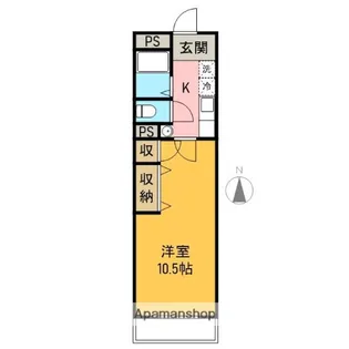 ジュネスセゾン【105号室】の間取り