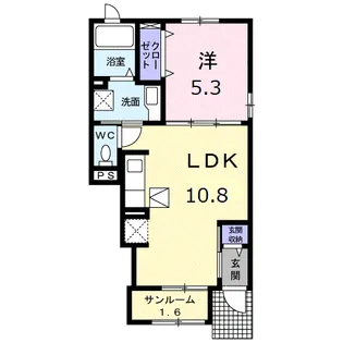 フェリーチェB【1階】の間取り