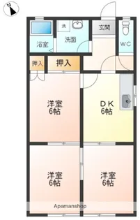 春風とフランボワーズC【103号室】の間取り