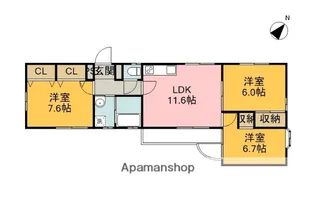 GOLDENVILLAGE【202号室】の間取り