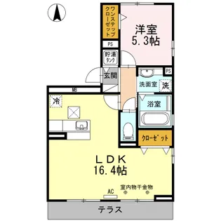 グランデタカオカ A【1階】の間取り