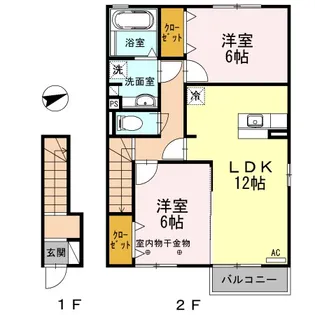 フローラ【2階】の間取り