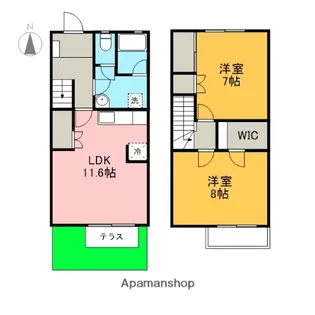 キャピタルコートB【1号室】の間取り