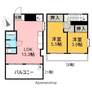 吉原パークハイツ【505号室】の間取り