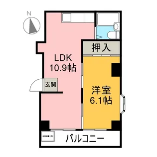 吉原パークハイツ【202号室】の間取り