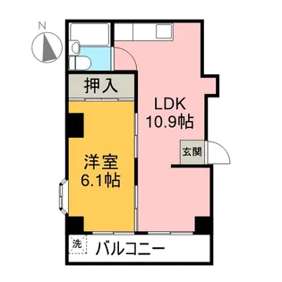 吉原パークハイツ【203号室】の間取り