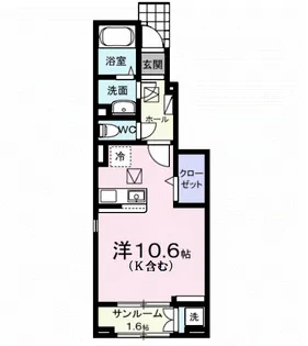 ガーデン ハウス イナバ Ⅱ【1階】の間取り
