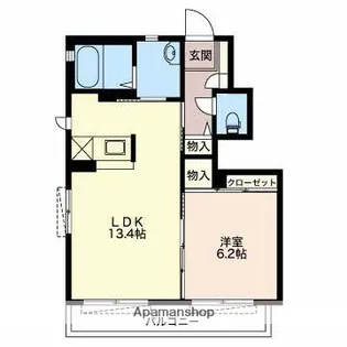 ジューンベリーA【101号室】の間取り